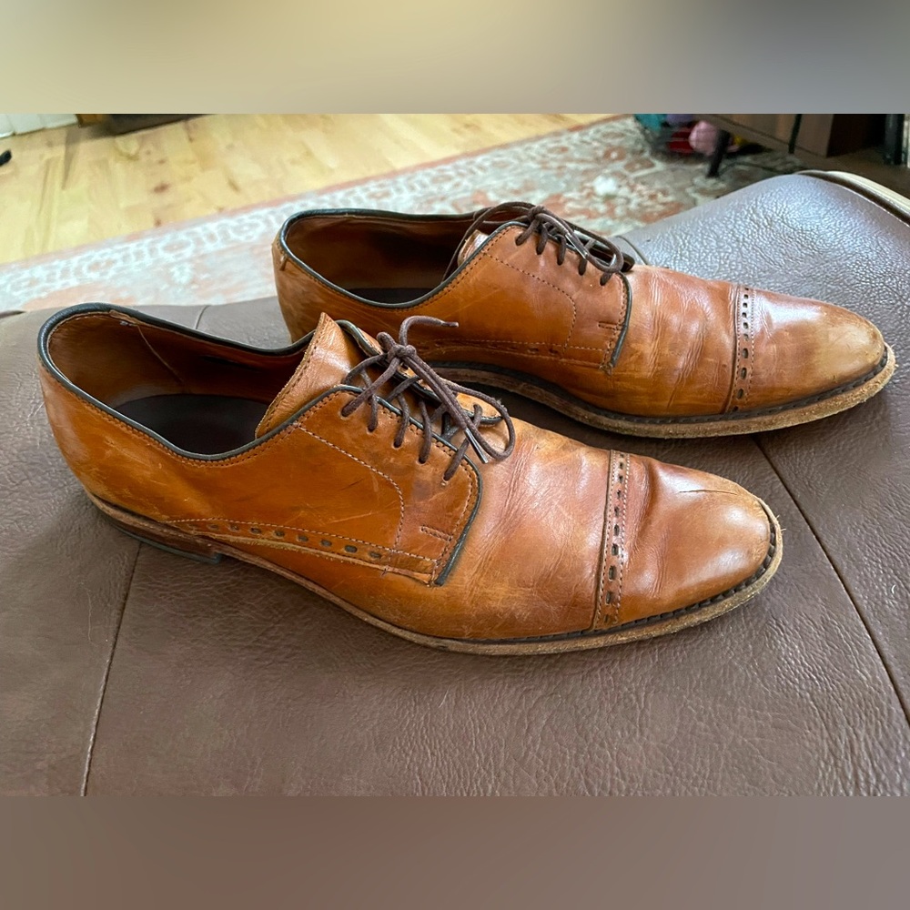 Allen Edmonds 5th Avenue Derby Shoes. Brown leather. GUC. Size 11.5.